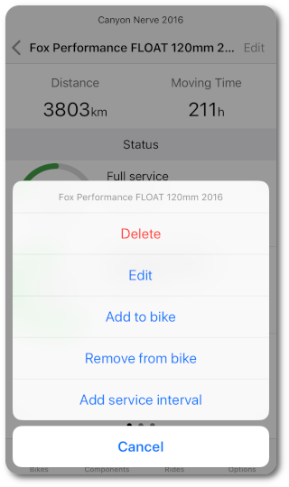 Edit component options app capture